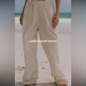 Daily Drills Linen Resort Pants - Sand